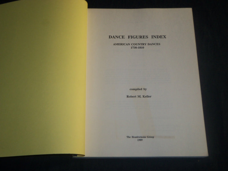 1989 DANCE FIGURES INDEX - AMERICAN COUNTRY DANCES BOOK BY KELLER - KD 5714