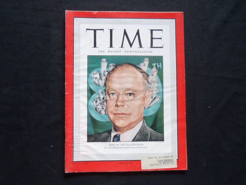1947 JANUARY 20 TIME MAGAZINE - SENATOR ROBERT A. TAFT - T 1056