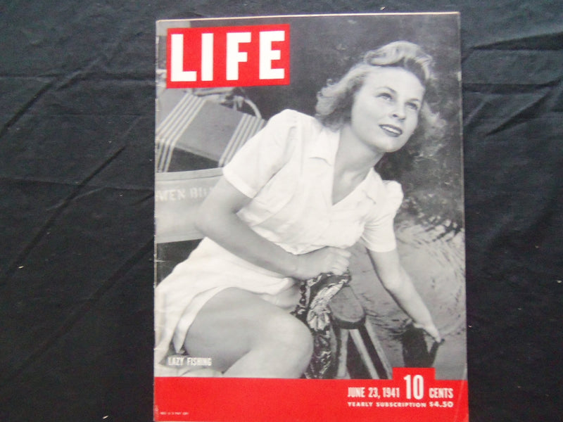 1941 JUNE 23 LIFE MAGAZINE - LAZY FISHING - L 240