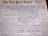 1941 SEPT 9 NEW YORK TIMES - ALLIES RAID SPITSBERGEN DESTROY COAL MINES- NT 1364