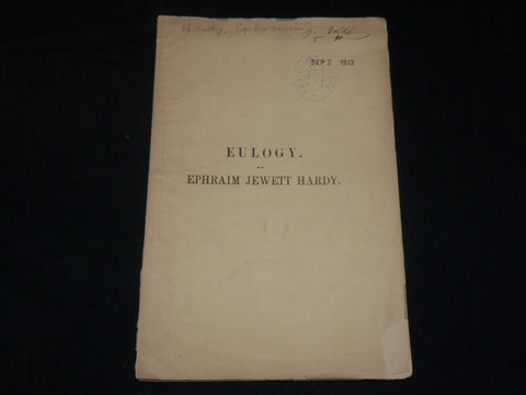 1857 A EULOGY ON THE LIFE & CHARACTER OF EPHRAIM JEWETT HARDY - J 6074