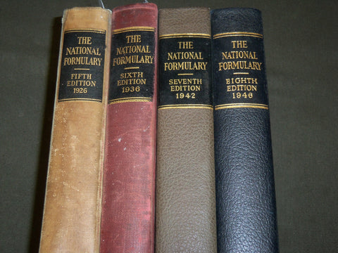 1926-1946 THE NATIONAL FORMULARY BOUND VOLUME LOT OF 4 - KD 5676A
