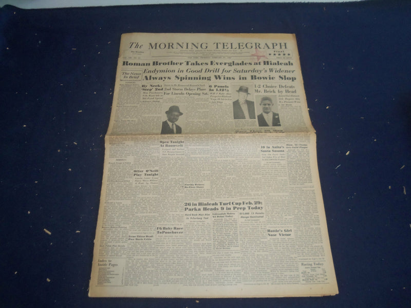 1964 FEBRUARY 20 THE MORNING TELEGRAPH -ROMAN BROTHER TAKES EVERGLADES - NP 5555