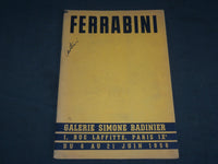 1958 JUNE 6-21 FERRABINI GALERIE SIMONE BADINIER FRENCH CATALOGUE - J 7118