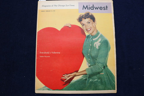 1957 FEB 10 CHICAGO SUN-TIMES MIDWEST MAGAZINE - DEBBIE REYNOLDS COVER - E 23344