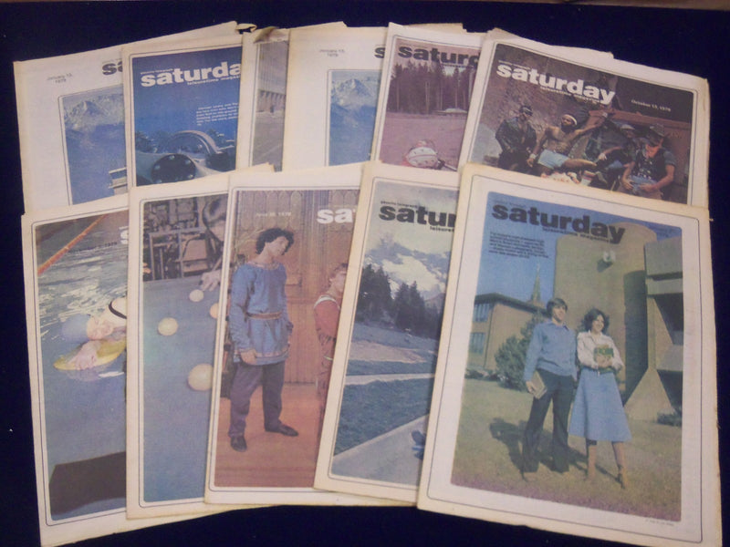 1978-1979 LEISURETIME SATURDAY NEWSPAPER MAGAZINE SECTIONS LOT OF 35 - O 2367