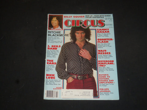1982 MAY 31 CIRCUS MAGAZINE - RITCHIE BLACKMORE COVER - PHOTOS - SP 7619