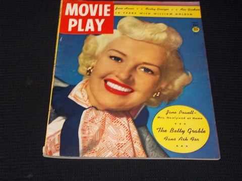 1950 JULY MOVIE PLAY MAGAZINE - BETTY GRABLE FRONT COVER - E 14225