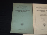 1916-1931 U. S. PUBLIC HEALTH BULLETINS LOT OF 5 - MALARIA - TYPHOID - K 2026