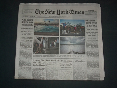 2019 SEPTEMBER 3 NEW YORK TIMES - NORTH KOREANS BOLSTER ARSENAL AS TESTS PERSIST
