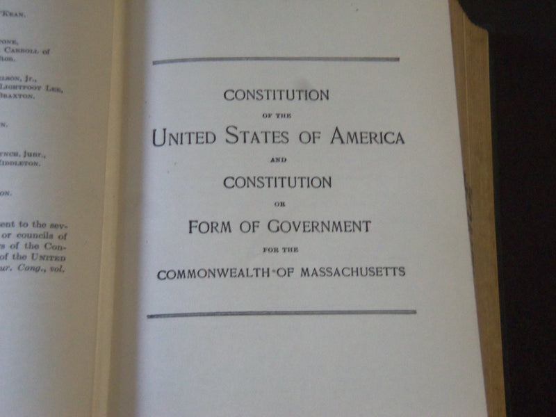 1920 MANUEL FOR THE GENERAL COURT MASSACHUSETTS BOOK - KD 4001