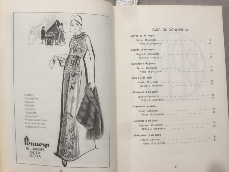 1969 FESTIVAL CASALS SOFTCOVER BOOK - SAN JUAN DE PUERTO RICO - SPANISH - K 284