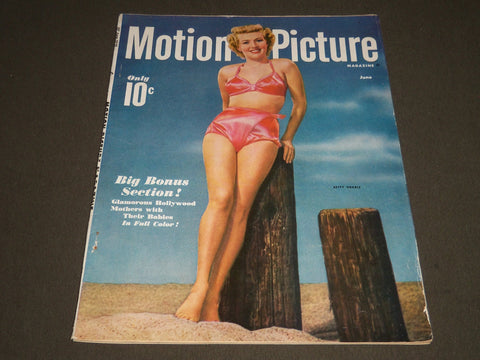 1949 JUNE MOTION PICTURE MAGAZINE - BETTY GRABLE COVER - ST 5223