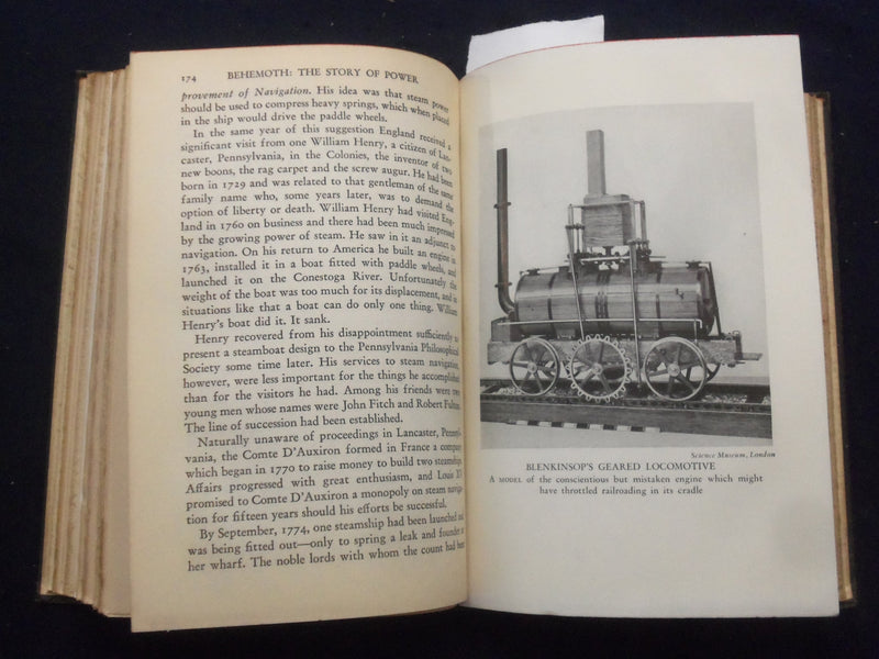 1938 BEHEMOTH - THE STORY OF POWER HARDCOVER BOOK BY ERIC HODGINS - KD 8292
