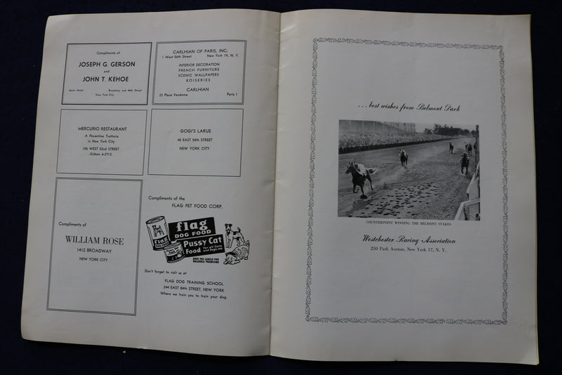 1951 DECEMBER 14 THE KNICKERBOCKER BALL PROGRAM - K 1738