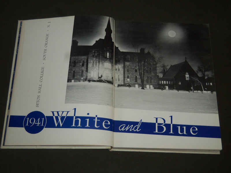 1941 WHITE & BLUE SETON HALL COLLEGE YEARBOOK- SOUTH ORANGE NEW JERSEY - YB 1076