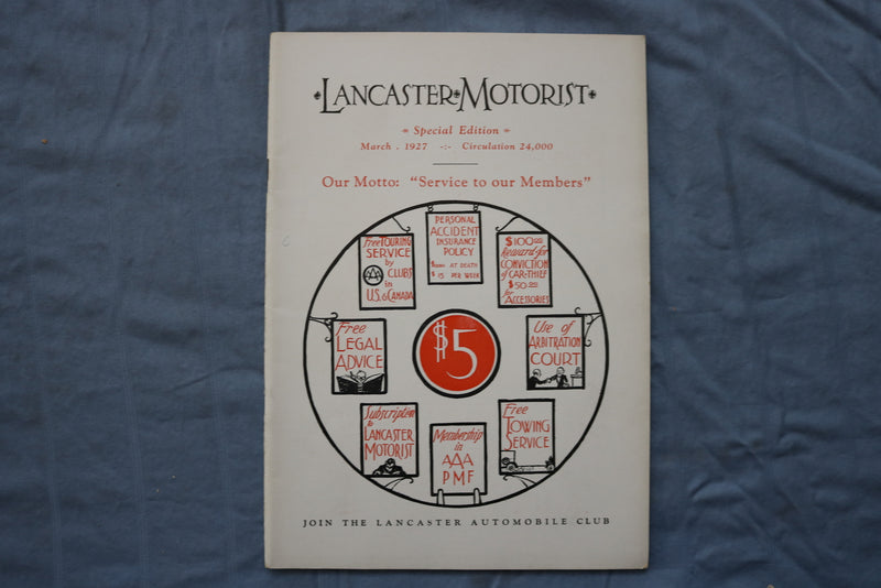 1927-1930 LANCASTER MOTORIST MAGAZINE - LOT OF 12 - O 3737