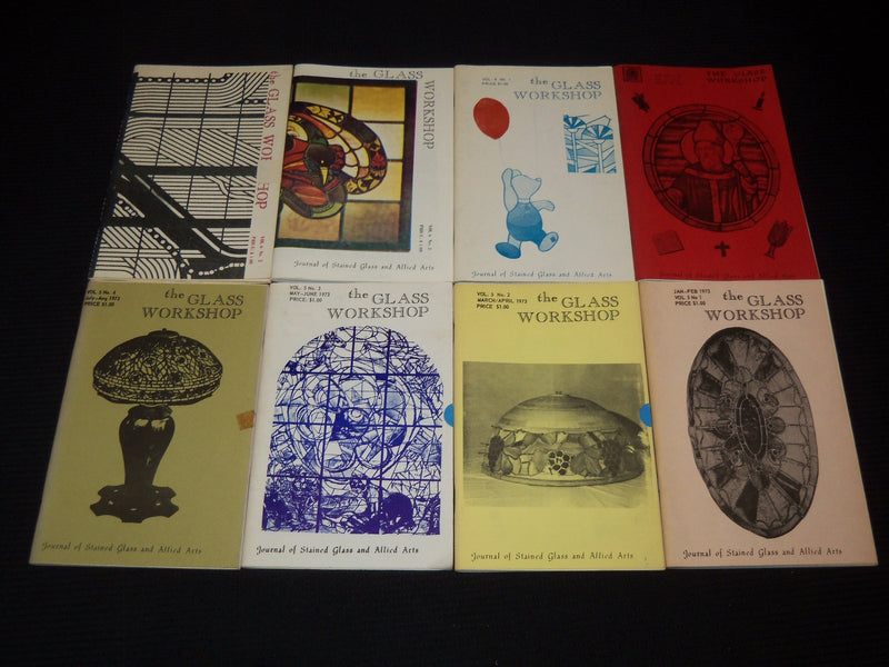 1970-1974 THE GLASS WORKSHOP - STAINED GLASS JOURNAL LOT OF 23 ISSUES - O 1635