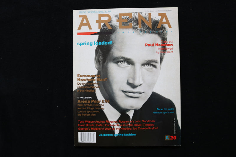 1990 MARCH/APRIL ARENA MAGAZINE - PAUL NEWMAN COVER - E 24393