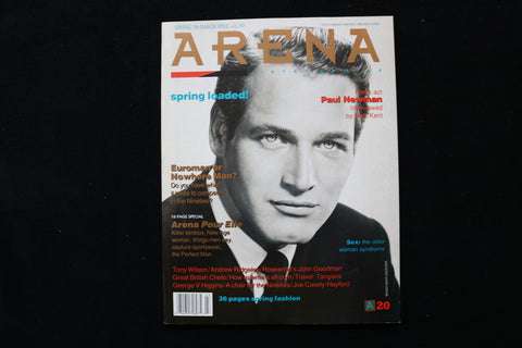1990 MARCH/APRIL ARENA MAGAZINE - PAUL NEWMAN COVER - E 24393