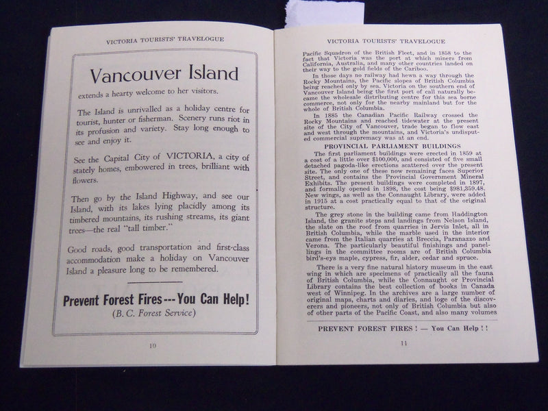1950'S VICTORIA - YESTERDAY TO-DAY TO-MORROW BOOK - BRITISH COLUMBIA - J 8188