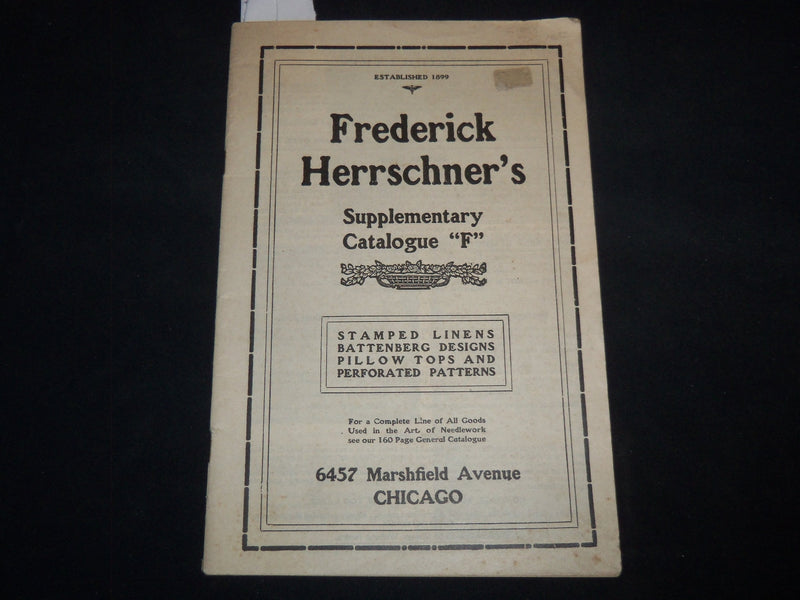 1920'S FREDERICK HERRSCHNER'S SUPPLEMENTARY CATALOG - CHICAGO - J 9155