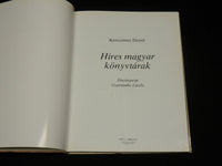 1982 HIRES MAGYAR KONYVTARAK HARDCOVER BOOK BY KERESZTURY DEZSO - R 723I