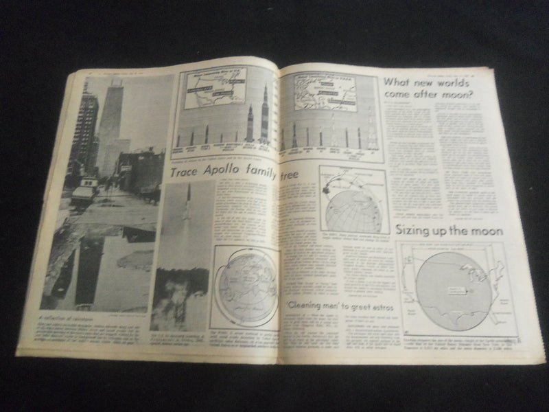 1969 JULY 18 CHICAGO AMERICAN TODAY NEWSPAPER - APOLLO 11 NEARING MOON - NP 5844