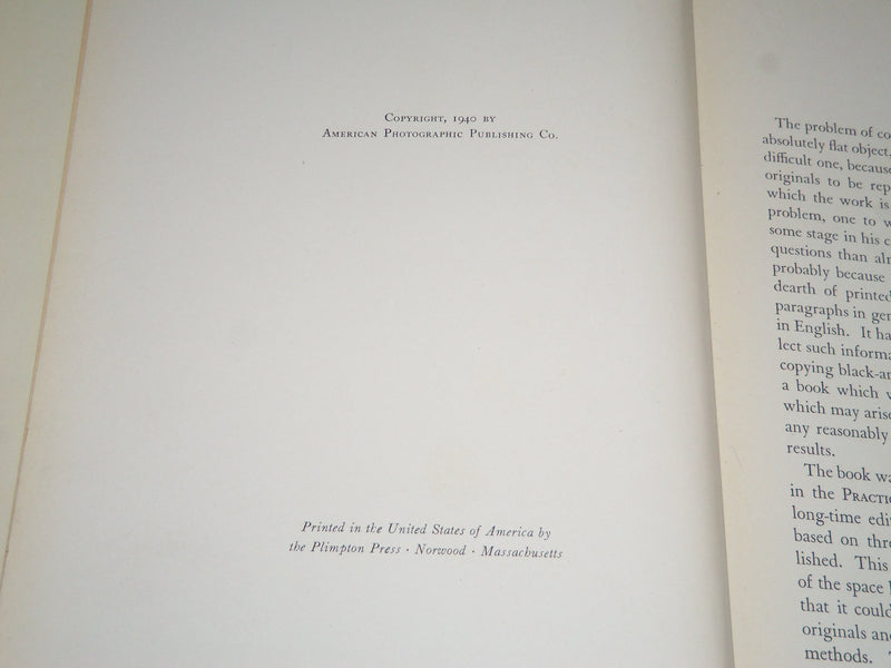 1940 COPYING TECHNIQUE BY FRANK FRAPRIE & ROBERT MORRIS BOOK - KD 3787