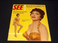 1956 MARCH SEE MAGAZINE - GINA LOLLOBRIGIDA FRONT COVER - E 20006