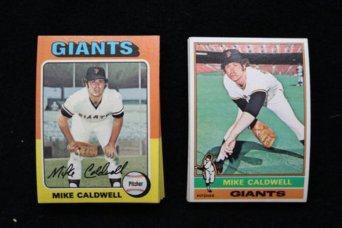 MIKE CALDWELL 1985-1986 TOPPS BASEBALL CARDS-CARD # 347/157-NM-MT LOT OF 29-#255