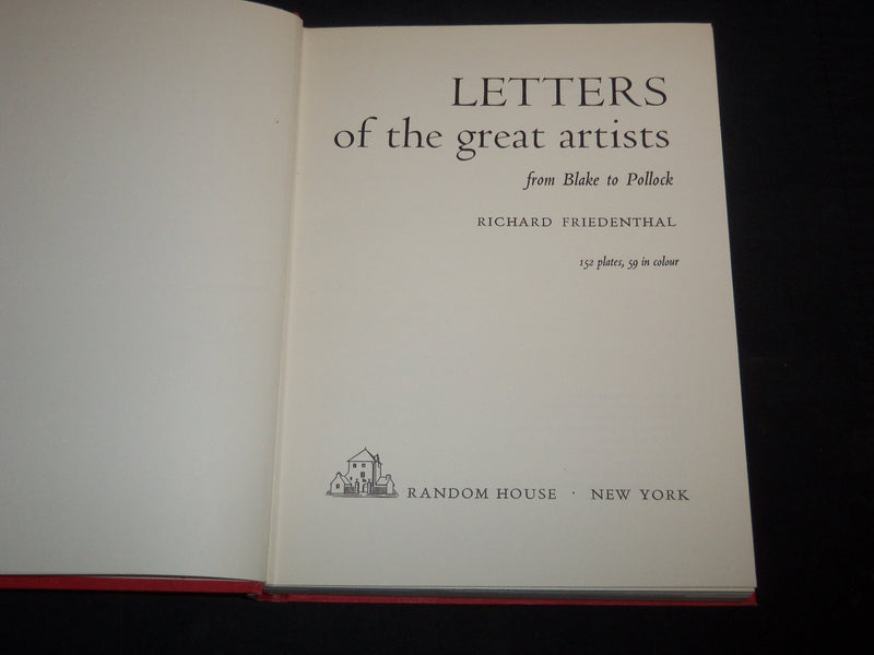 1963 LETTERS OF THE GREAT ARTISTS BOXED SET BY RICHARD FRIEDENTHAL - KD 5294D