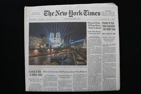2024 DECEMBER 8 NEW YORK TIMES - TYCOONS OF TECH STEER TRANSITION FOR TRUMP TEAM