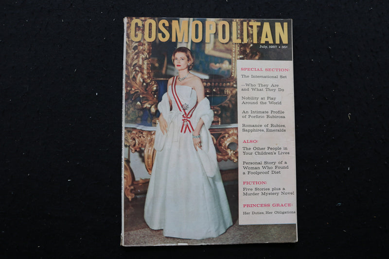 1957 JULY COSMOPOLITAN MAGAZINE - PRINCESS GRACE COVER - SP 4186Y
