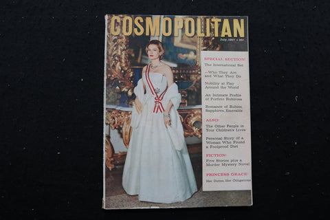 1957 JULY COSMOPOLITAN MAGAZINE - PRINCESS GRACE COVER - SP 4186Y