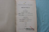 1877-1890 PENNSYLVANIA COLLEGE MONTHLY BOUND VOLUMES - LOT OF 7 - KD 9561