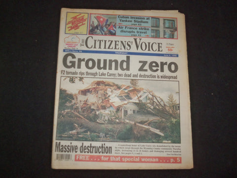 1998 JUNE 4 CITIZENS' VOICE-WILKES-BARRE, PA - LAKE CAREY TORNADO - NP 8299