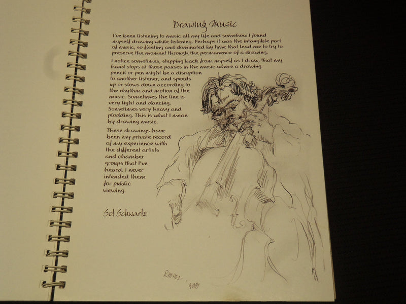 2001 DRAWING MUSIC TANGLEWOOD SKETCHBOOKS - SOL SCHWARTZ INSCRIBED - KD 4585C