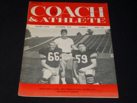 1970 NOVEMBER COACH & ATHLETE MAGAZINE - CROWDER & IRWIN & POPPLEWELL - E 5797