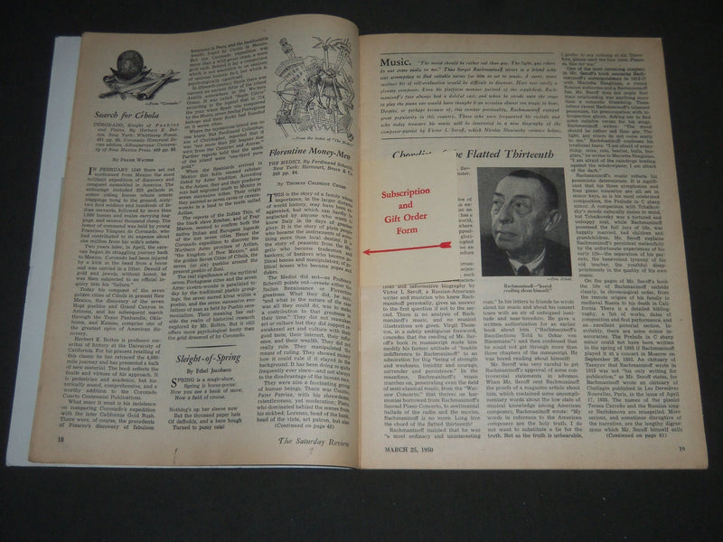 1950 MARCH 25 SATURDAY REVIEW OF LITERATURE MAGAZINE - ARTURO TOSCANINI- ST 4927