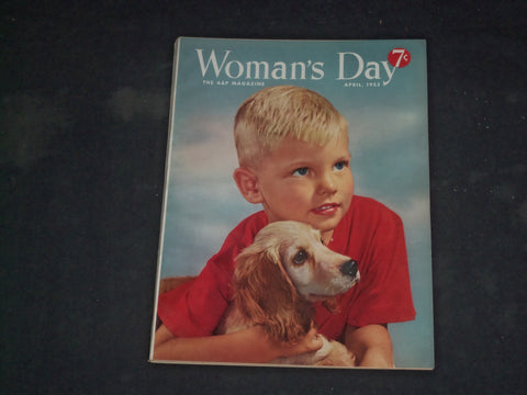 1953 APRIL WOMAN'S DAY MAGAZINE - BOY AND DOG COVER - B 4052