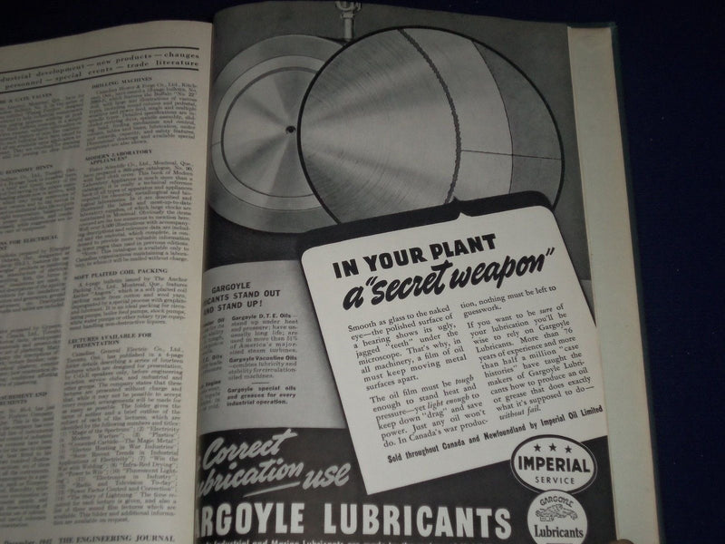 1942 THE ENGINEERING JOURNAL BOUND VOLUME NO. 25 - NICE ADS + COVERS - KD 1405