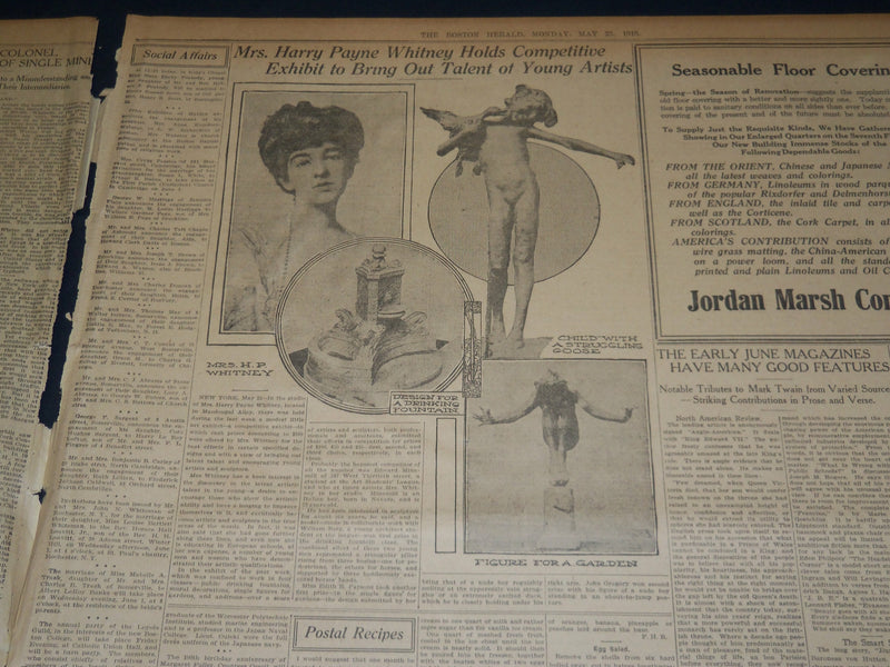 1910 MAY 23 THE BOSTON HERALD - TWO FALL DEAD ON SEEING COMET - BH 337
