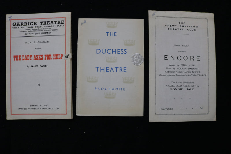 1947-1949 LONDON THEATRE PROGRAMS - LOT OF 22 - K 1822