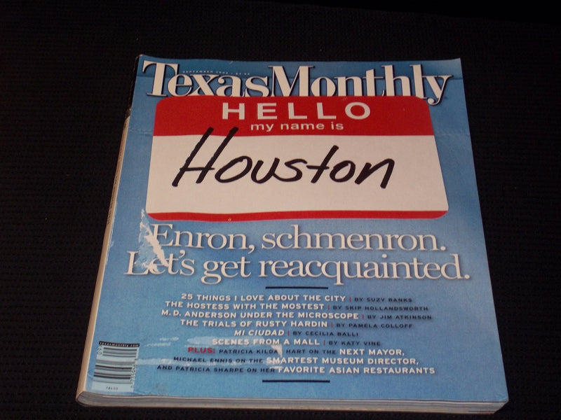 2002 SEPTEMBER TEXAS MONTHLY MAGAZINE - HOUSTON FRONT COVER - E 7604