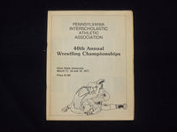 1971-1977 P.I.A.A. WRESTLING CHAMPIONSHIP PROGRAMS - LOT OF 9 - O 2136O