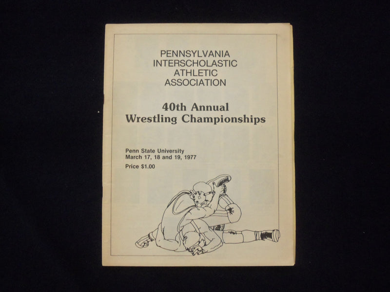 1971-1977 P.I.A.A. WRESTLING CHAMPIONSHIP PROGRAMS - LOT OF 9 - O 2136O