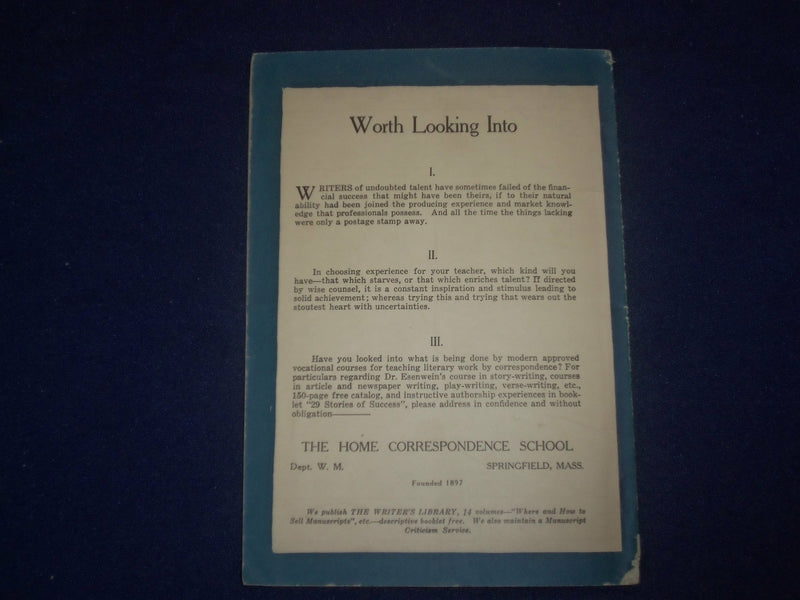 1928 JULY THE WRITER'S MONTHLY MAGAZINE - J 6426