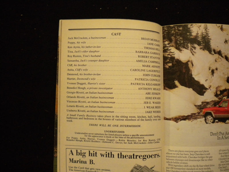 1992 A SMALL FAMILY BUSINESS PLAYBILL - 7 SIGNATURES - J 8243