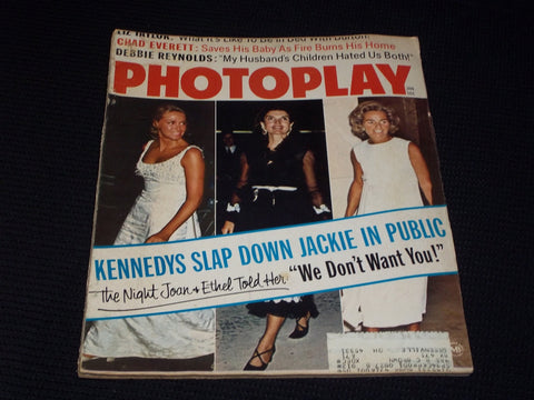 1971 JANUARY PHOTOPLAY MAGAZINE - JOAN ETHEL & JACKIE KENNEDY COVER - E 1768